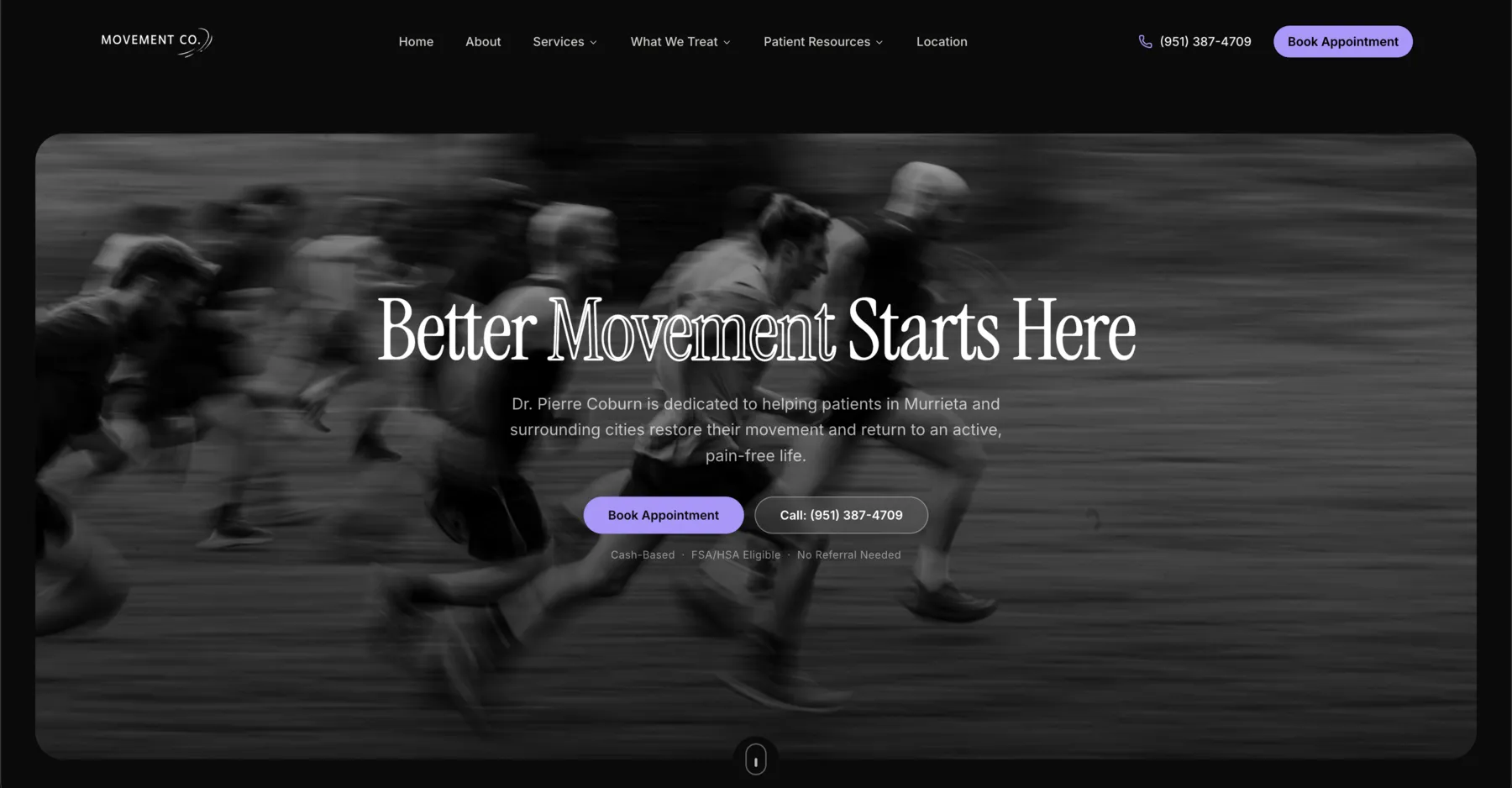 Movement Co. Physical Therapy website strategy by Ben Truman